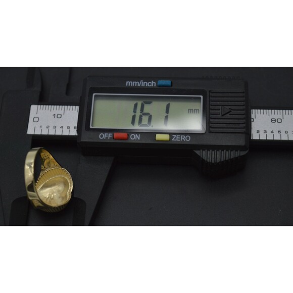 Real 10k Yellow Solid Gold Shiny Tree Leaf Design Heart Shape Ring 3.1 grams - Picture 5 of 7